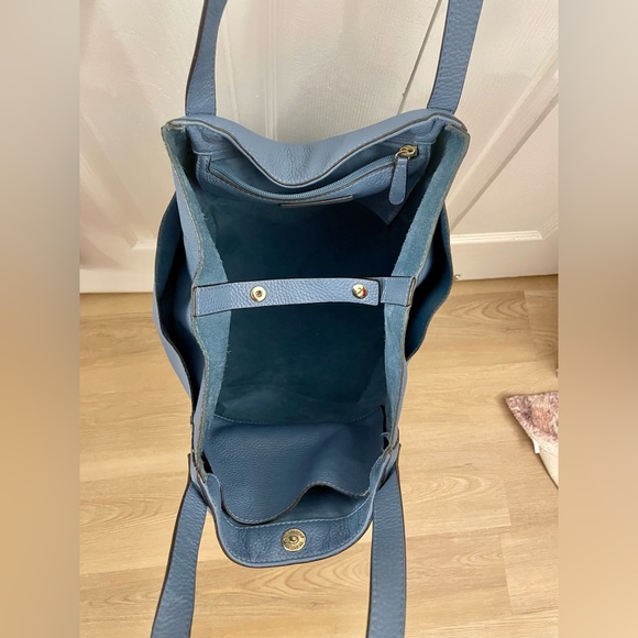 Michael Kors Light Blue Pebbled Leather Tote - Picture 4 of 7